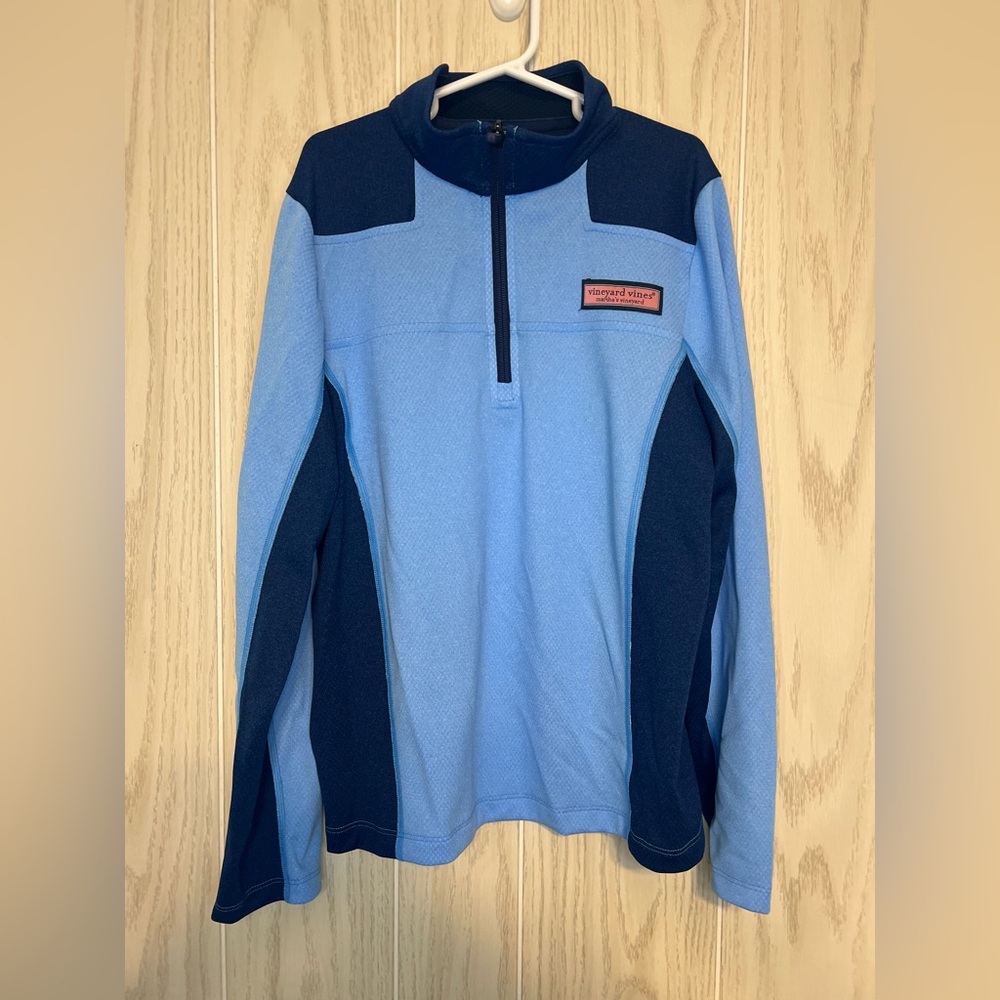 NWT Boys Vineyard Vines Performance Mesh LS Shep Shirt 1/4 Zip Small (8-10)